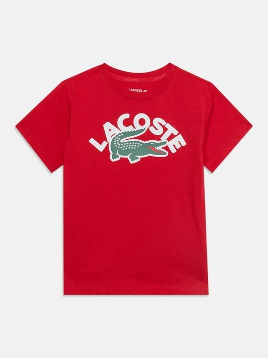 Zdjęcie produktu T-shirt z nadrukiem Lacoste czerwony
