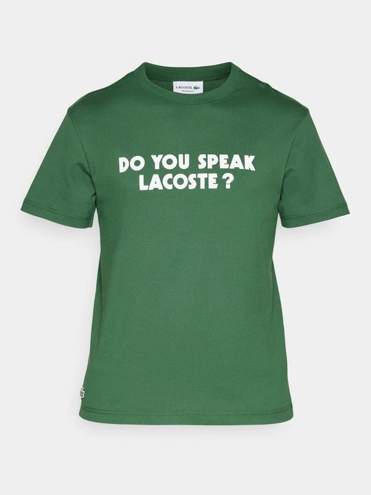 Zdjęcie produktu T-shirt z nadrukiem Lacoste zielony