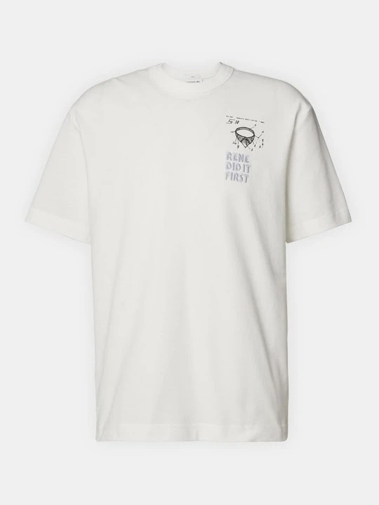 Zdjęcie produktu T-shirt z nadrukiem Lacoste mleczny