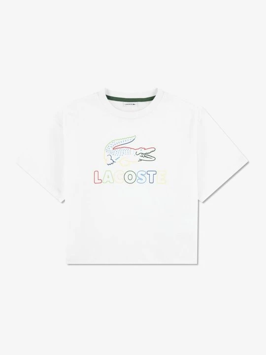 Zdjęcie produktu T-shirt z nadrukiem Lacoste biały