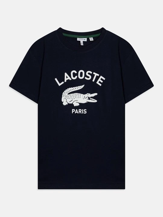 Zdjęcie produktu T-shirt z nadrukiem Lacoste granatowy