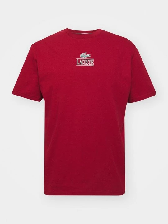 Zdjęcie produktu T-shirt z nadrukiem Lacoste czerwony
