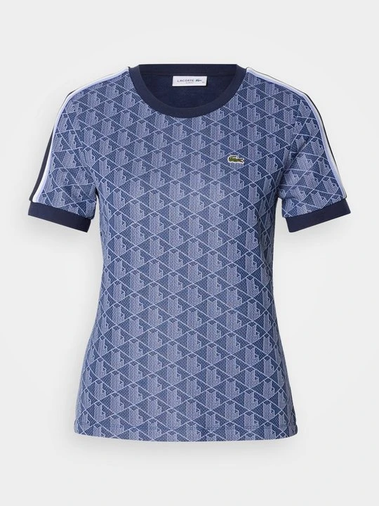 Zdjęcie produktu T-shirt z nadrukiem Lacoste granatowy