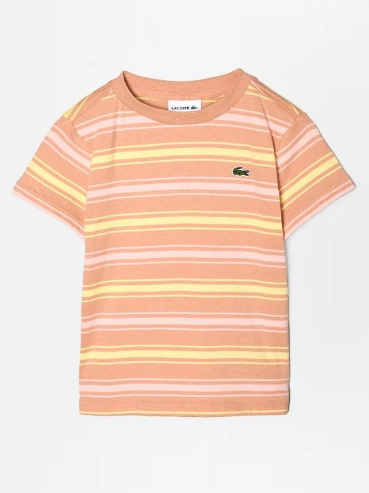 Zdjęcie produktu T-shirt z nadrukiem Lacoste morelowy