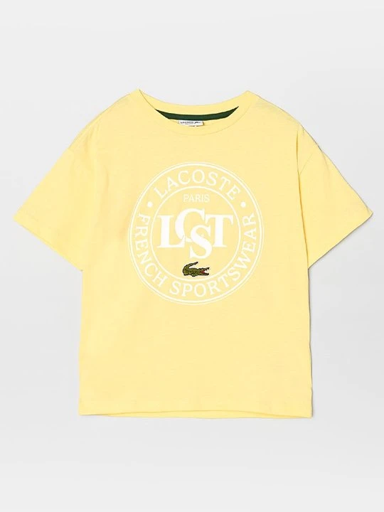 Zdjęcie produktu T-shirt z nadrukiem Lacoste żółty