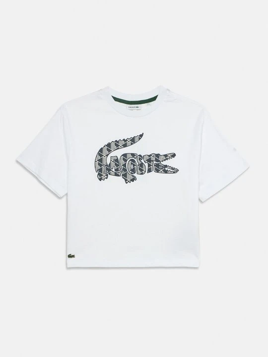 Zdjęcie produktu T-shirt z nadrukiem Lacoste biały