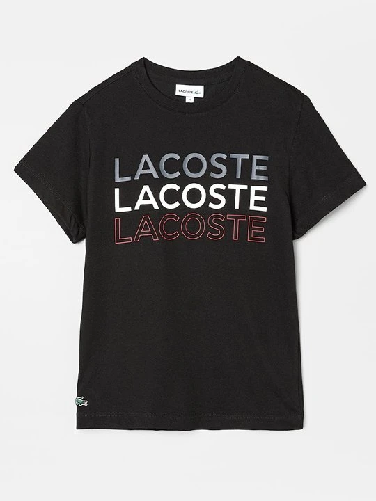 Zdjęcie produktu T-shirt z nadrukiem Lacoste czarny
