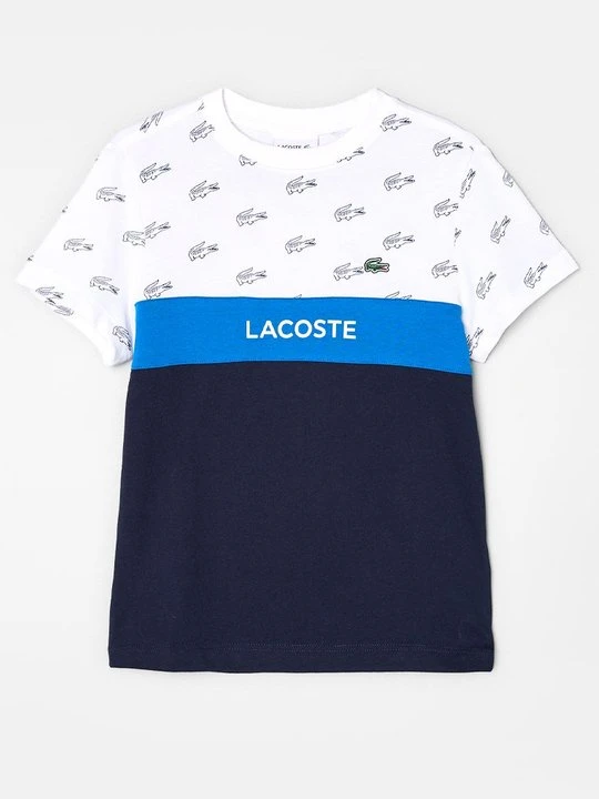 Zdjęcie produktu T-shirt z nadrukiem Lacoste niebieski