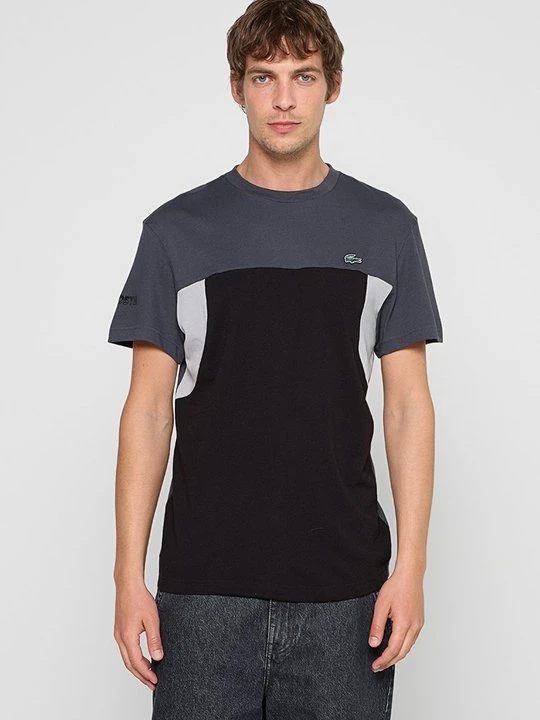 Zdjęcie produktu T-shirt z nadrukiem Lacoste antracytowy