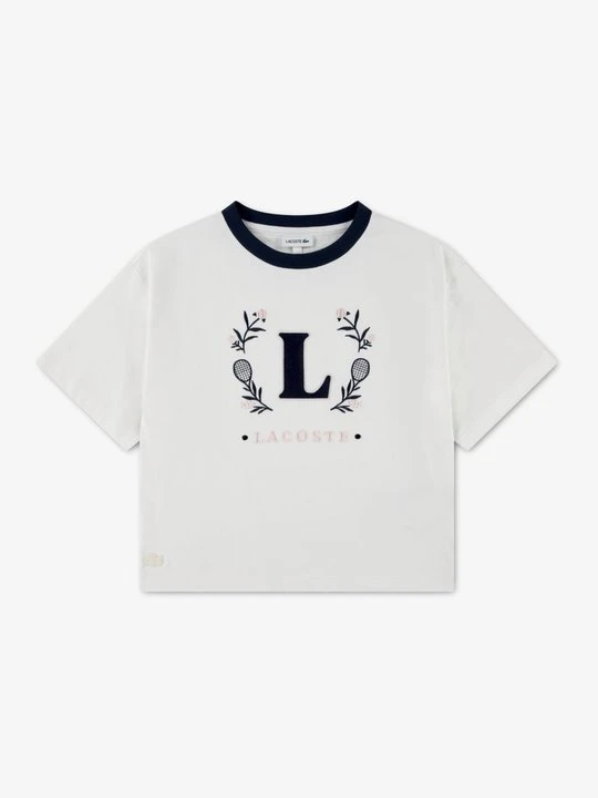 Zdjęcie produktu T-shirt z nadrukiem Lacoste biały