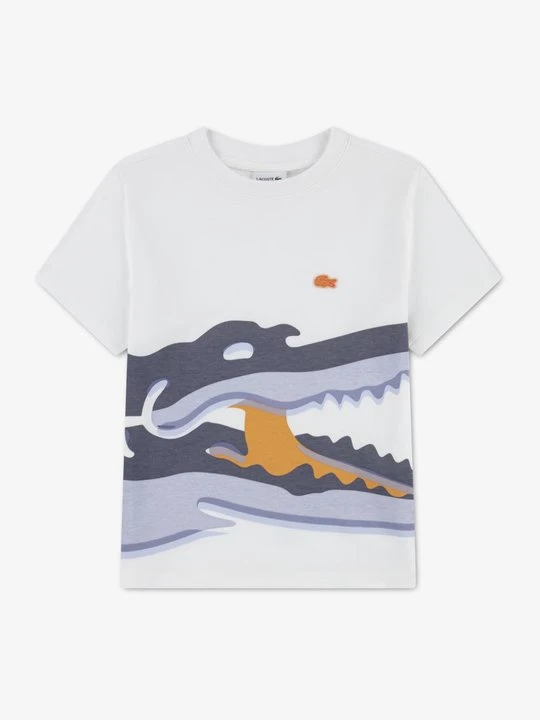 Zdjęcie produktu T-shirt z nadrukiem Lacoste biały