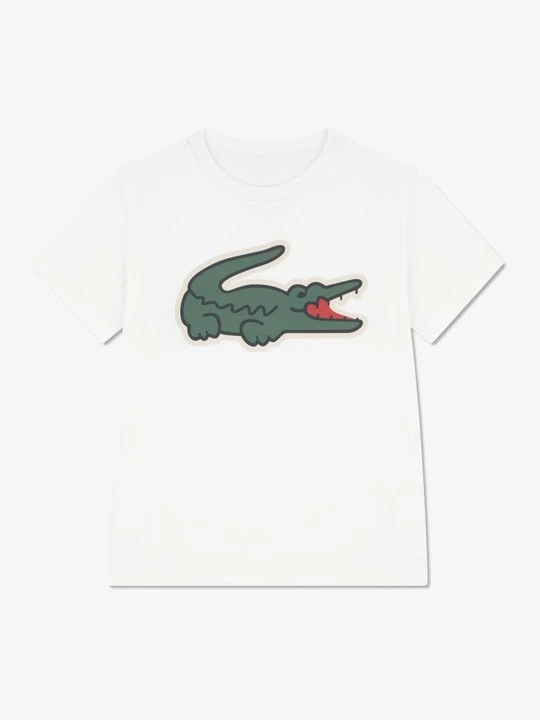 Zdjęcie produktu T-shirt z nadrukiem Lacoste biały