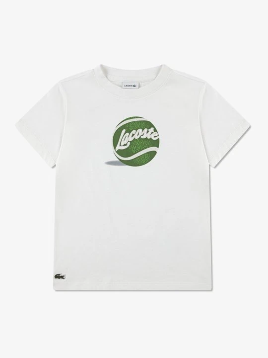 Zdjęcie produktu T-shirt z nadrukiem Lacoste biały