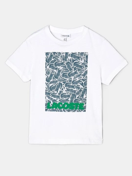 Zdjęcie produktu T-shirt z nadrukiem Lacoste biały