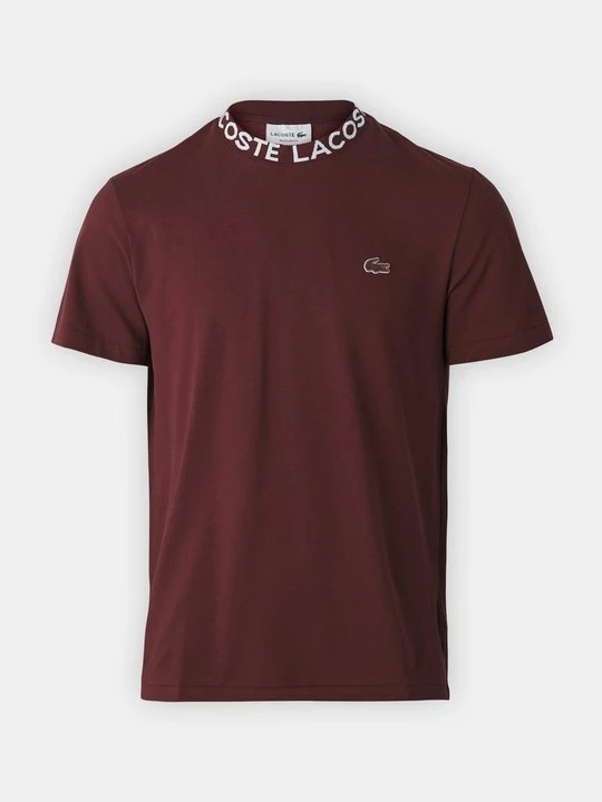 Zdjęcie produktu T-shirt z nadrukiem Lacoste bordowy