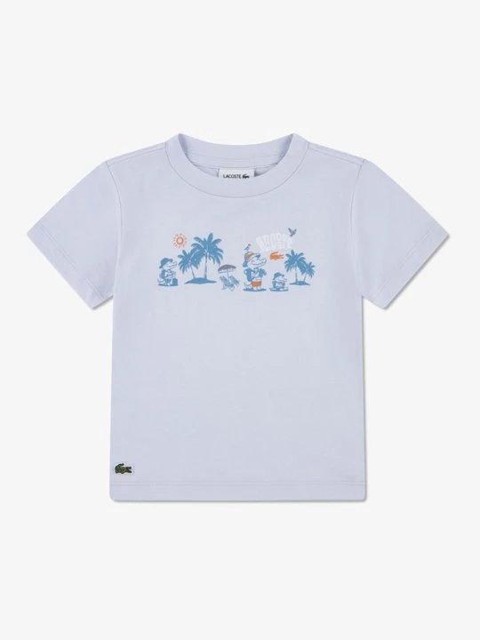 Zdjęcie produktu T-shirt z nadrukiem Lacoste jasnoniebieski