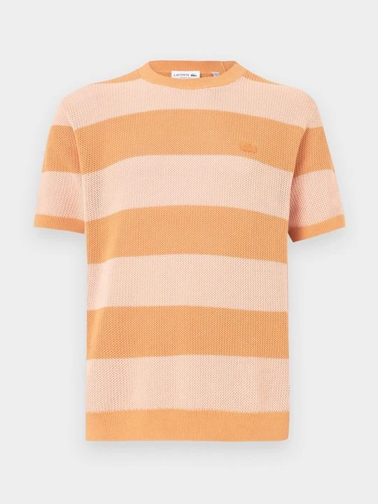 Zdjęcie produktu T-shirt z nadrukiem Lacoste morelowy