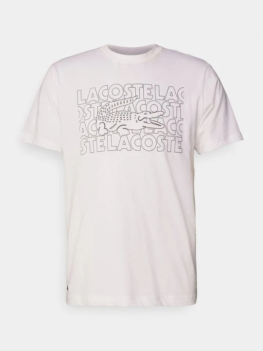 Zdjęcie produktu T-shirt z nadrukiem Lacoste biały