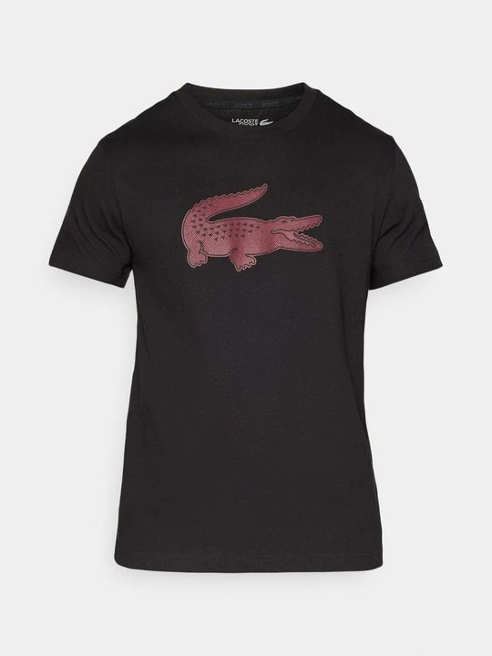 Zdjęcie produktu T-shirt z nadrukiem Lacoste czarny