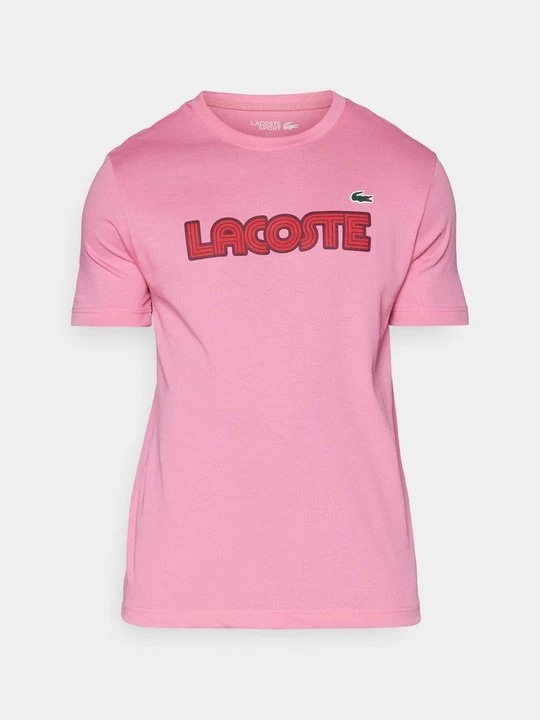 Zdjęcie produktu T-shirt z nadrukiem Lacoste różowy