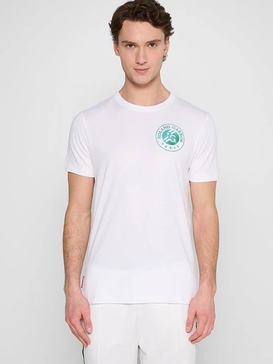 Zdjęcie produktu T-shirt z nadrukiem Lacoste biały