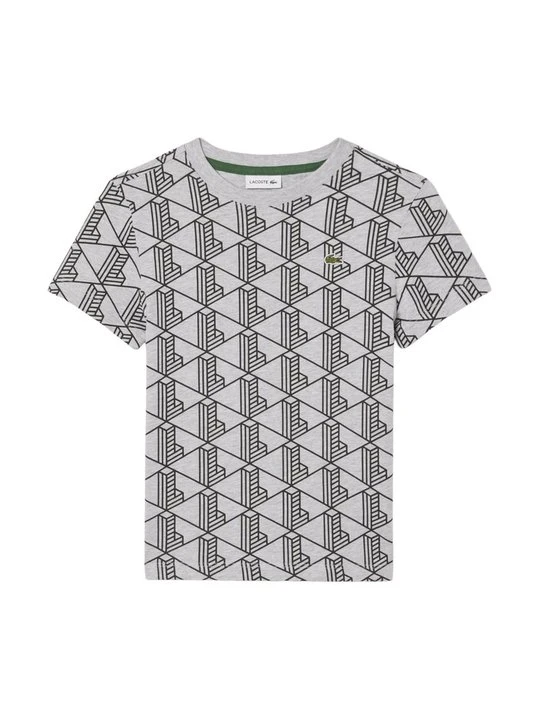 Zdjęcie produktu T-shirt z nadrukiem Lacoste szary