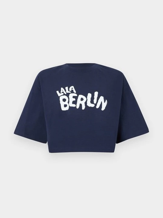 Zdjęcie produktu T-shirt z nadrukiem lala Berlin granatowy