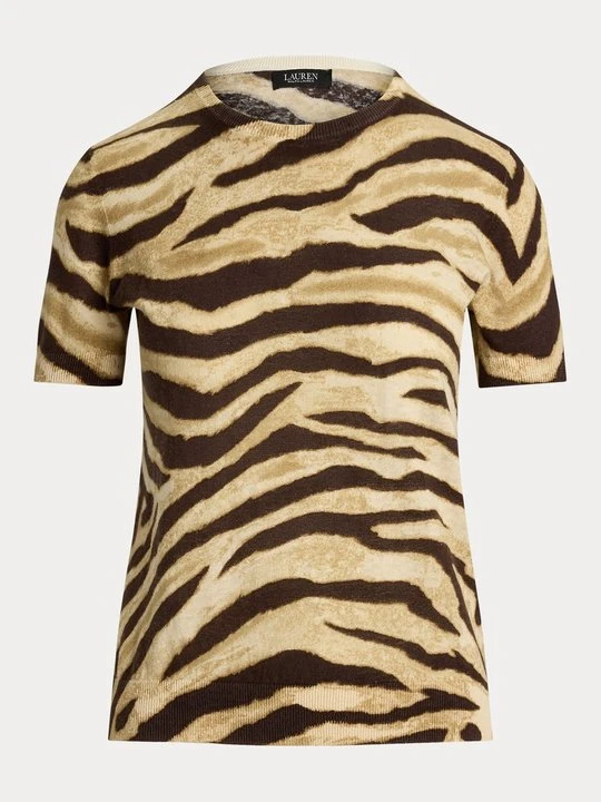 Zdjęcie produktu T-shirt z nadrukiem Lauren Ralph Lauren beżowy