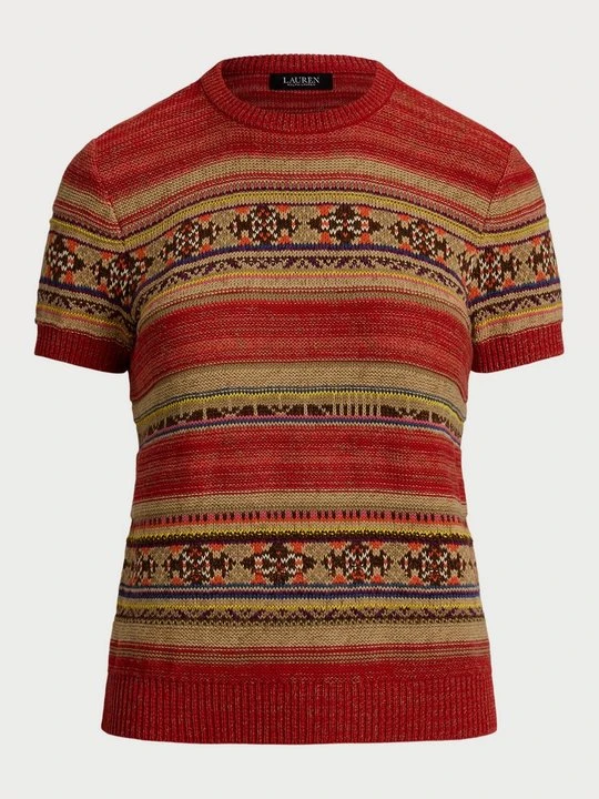 Zdjęcie produktu T-shirt z nadrukiem Lauren Ralph Lauren czerwony