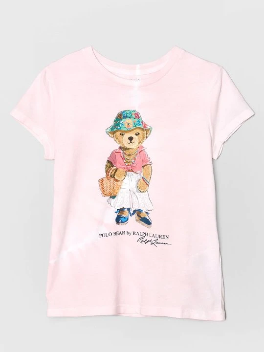 Zdjęcie produktu T-shirt z nadrukiem Lauren Ralph Lauren różowy