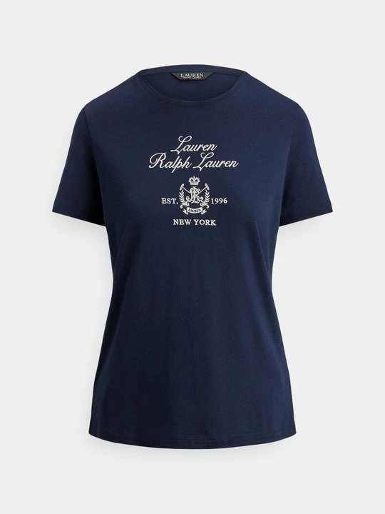 Zdjęcie produktu T-shirt z nadrukiem Lauren Ralph Lauren granatowy