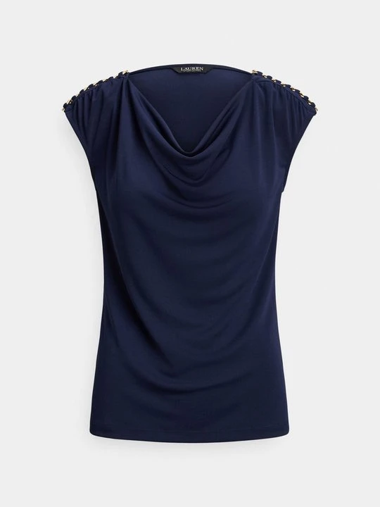 Zdjęcie produktu T-shirt z nadrukiem Lauren Ralph Lauren granatowy