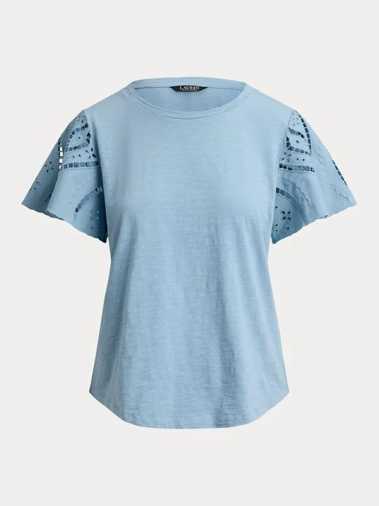 Zdjęcie produktu T-shirt z nadrukiem Lauren Ralph Lauren jasnoniebieski