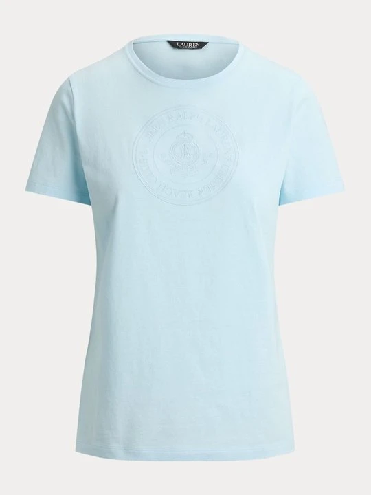 Zdjęcie produktu T-shirt z nadrukiem Lauren Ralph Lauren jasnoniebieski