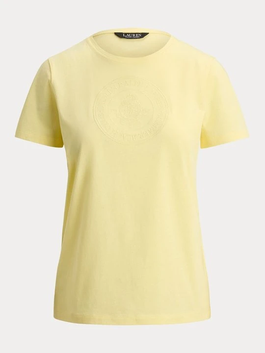 Zdjęcie produktu T-shirt z nadrukiem Lauren Ralph Lauren jasnożółty
