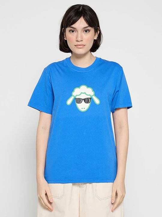 Zdjęcie produktu T-shirt z nadrukiem Le Mont Saint Michel niebieski