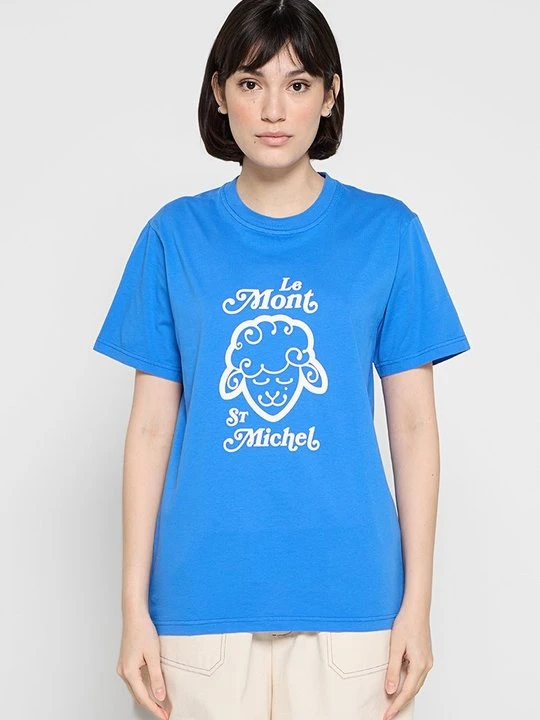 Zdjęcie produktu T-shirt z nadrukiem Le Mont Saint Michel niebieski