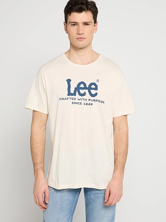 Zdjęcie produktu T-shirt z nadrukiem Lee mleczny