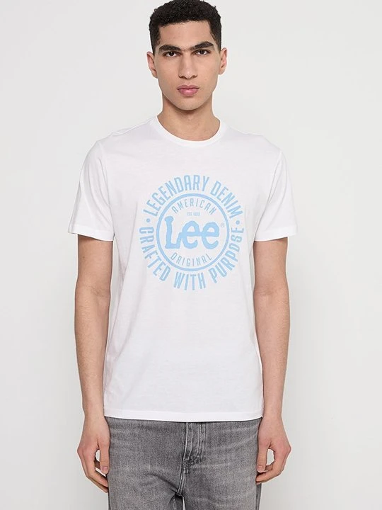 Zdjęcie produktu T-shirt z nadrukiem Lee biały