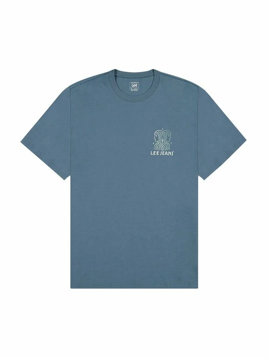 Zdjęcie produktu T-shirt z nadrukiem Lee granatowy