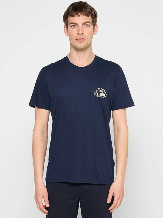 Zdjęcie produktu T-shirt z nadrukiem Lee niebieski