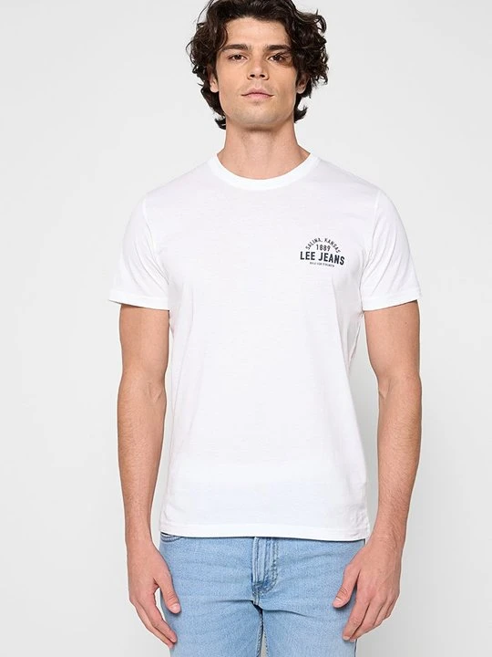 Zdjęcie produktu T-shirt z nadrukiem Lee biały