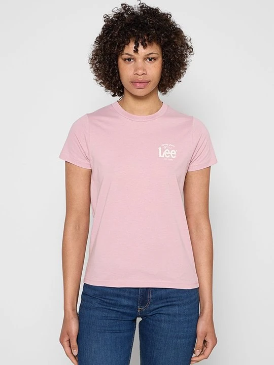 Zdjęcie produktu T-shirt z nadrukiem Lee jasnoróżowy