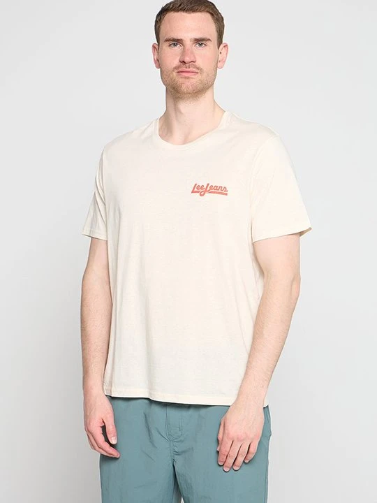 Zdjęcie produktu T-shirt z nadrukiem Lee mleczny