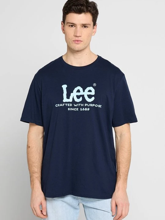 Zdjęcie produktu T-shirt z nadrukiem Lee granatowy