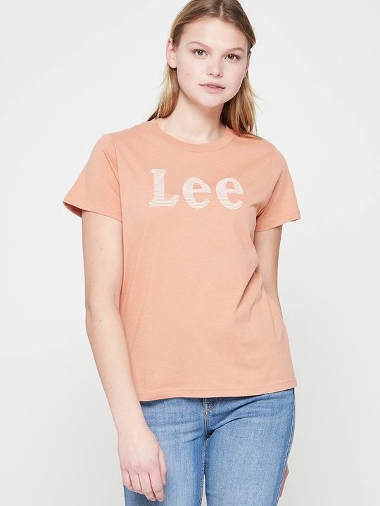 Zdjęcie produktu T-shirt z nadrukiem Lee morelowy