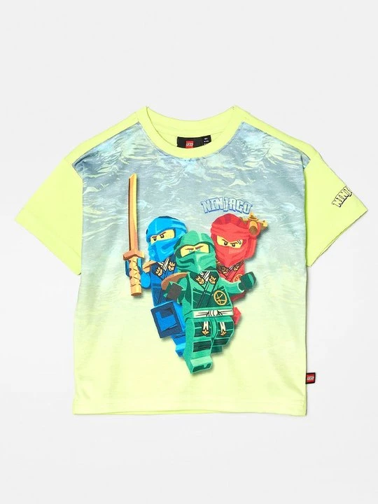 Zdjęcie produktu T-shirt z nadrukiem LEGO żółty neon