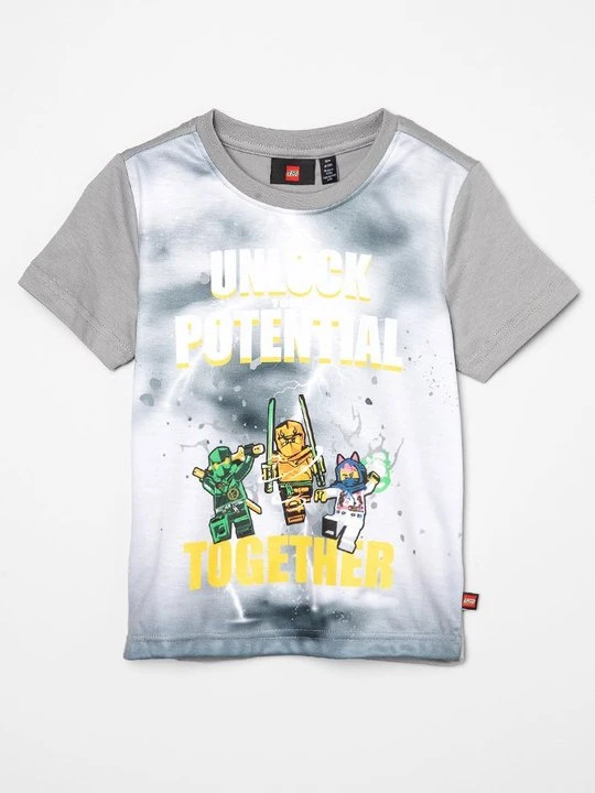Zdjęcie produktu T-shirt z nadrukiem LEGO jasnoszary
