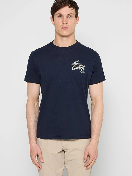 Zdjęcie produktu T-shirt z nadrukiem Lerros granatowy