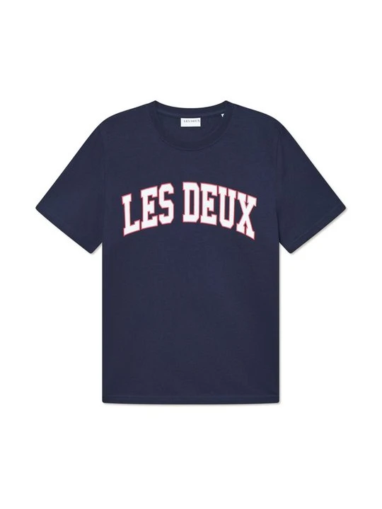 Zdjęcie produktu T-shirt z nadrukiem Les Deux granatowy